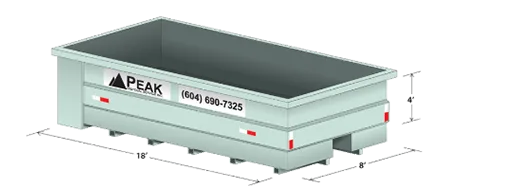 20 yard residential bin rental diagram for medium renovations and rental property cleanouts